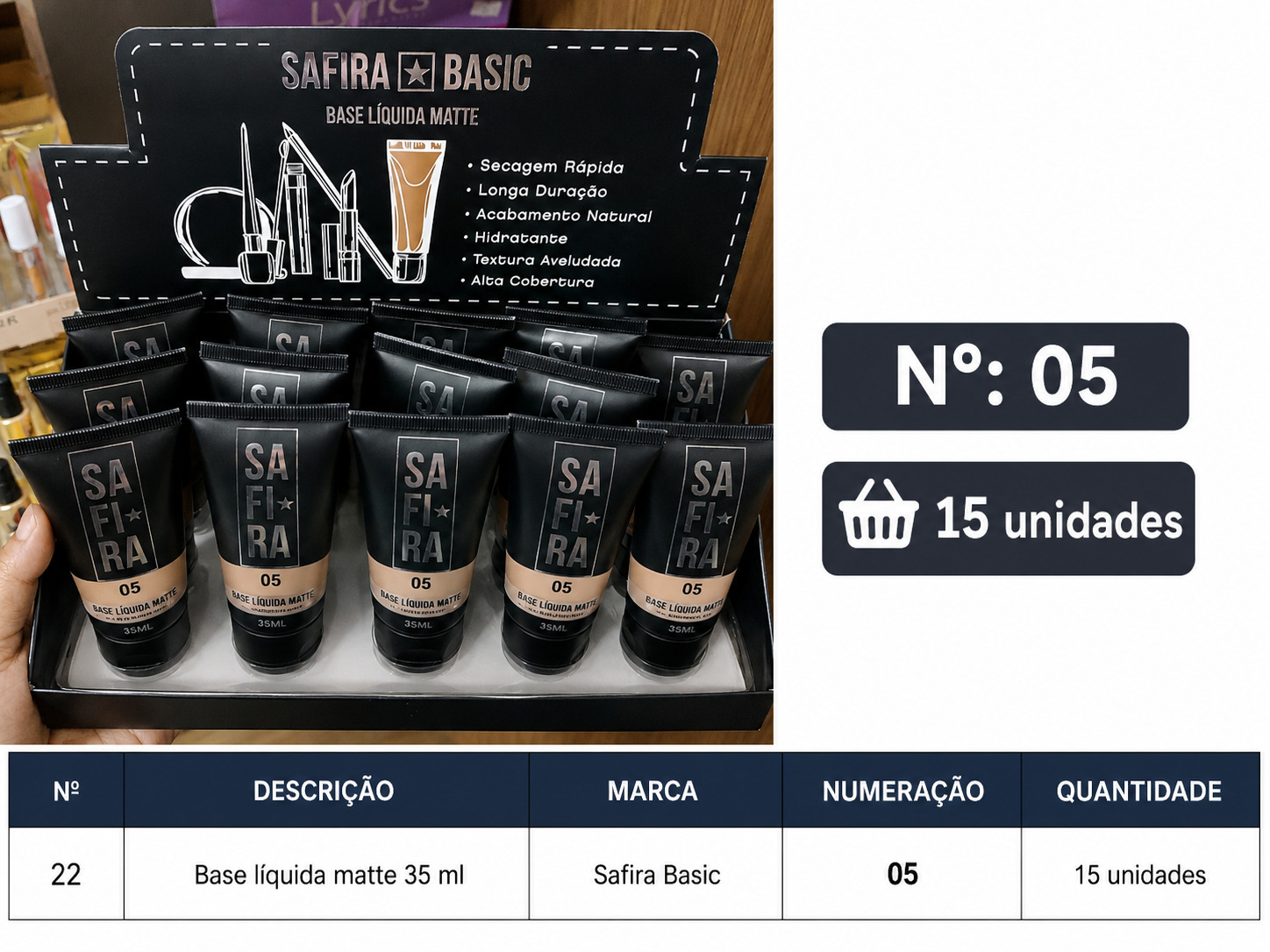 Foto de Base líquida matte 35 ml - n º5