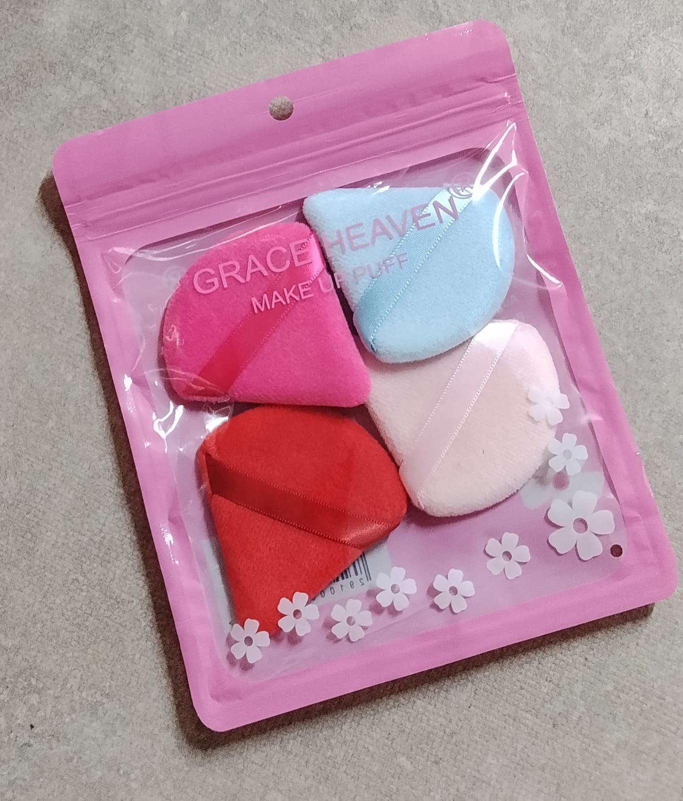 Foto de Esponja de veludo triangular (kit)- 4 peças