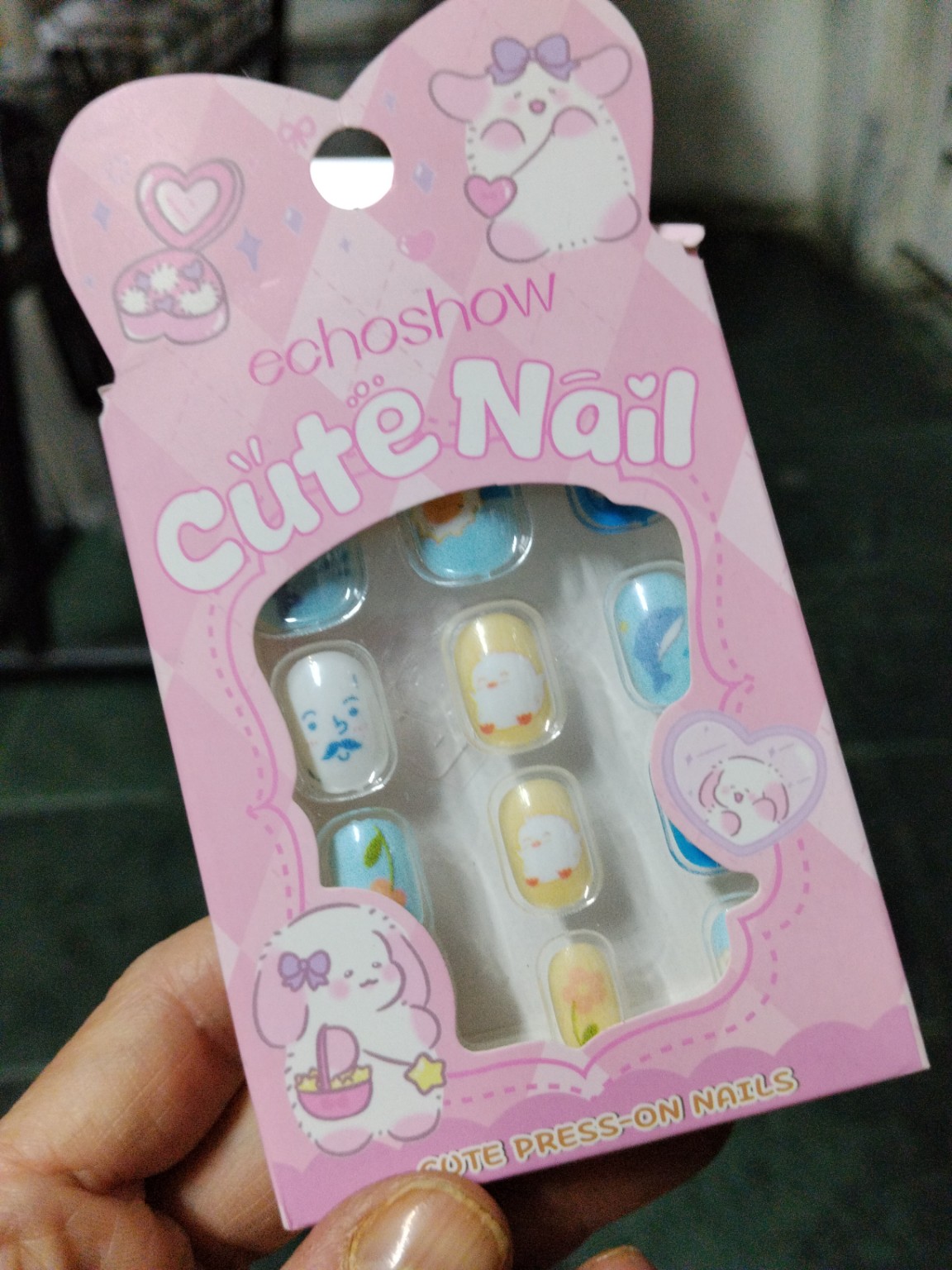 Foto de Cartela infantil de unhas postiças decoradas cute nail (Echoshow)
