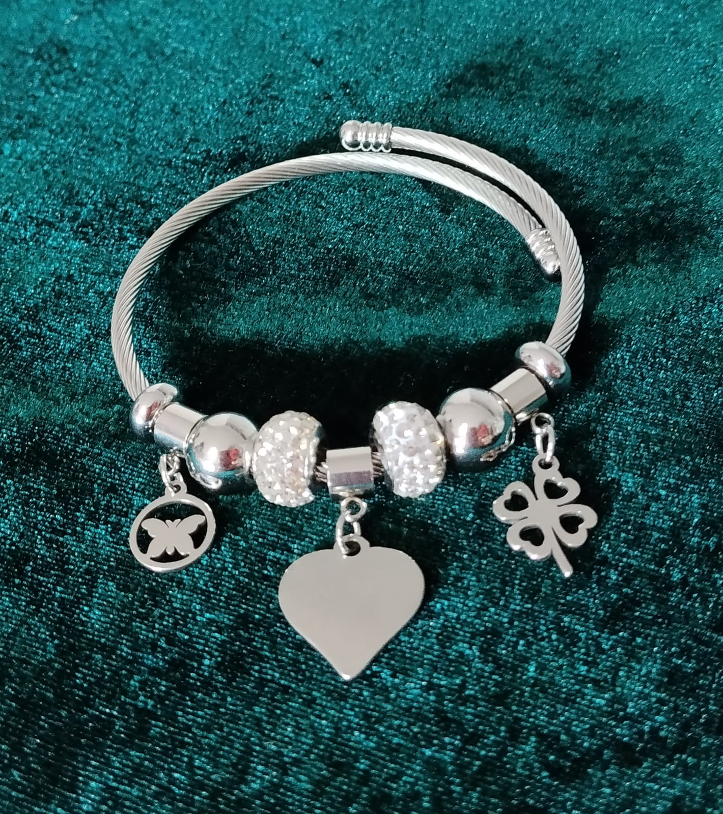 Foto de Pulseira Berloque em aço inoxidavel