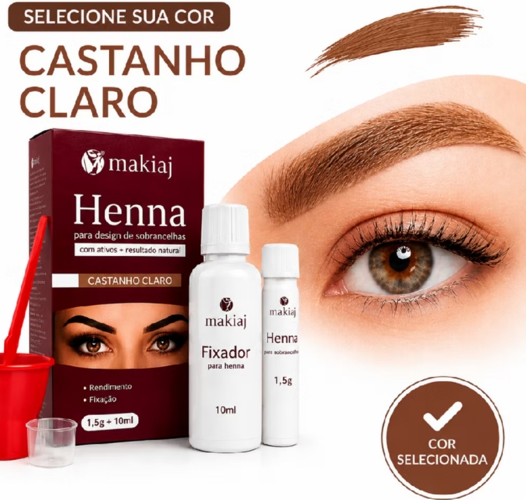 Foto de Henna makiaj castanho claro